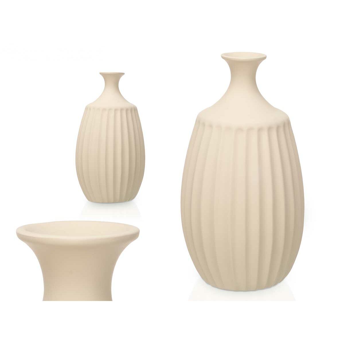 Vas Beige Keramik 27 x 48 x 27 cm - 2