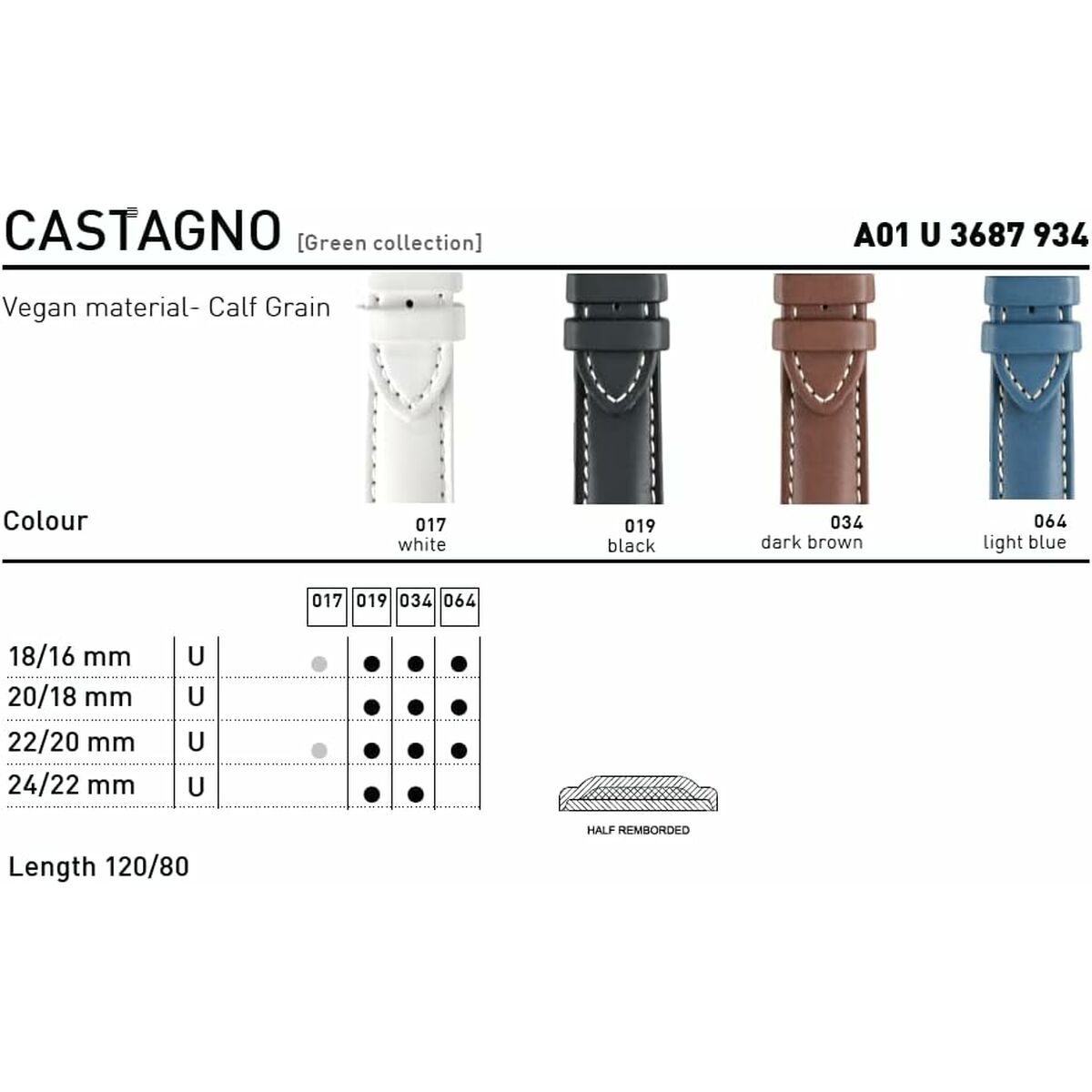 Klockarmband Morellato A01U3687934019CR24 24 mm - 2