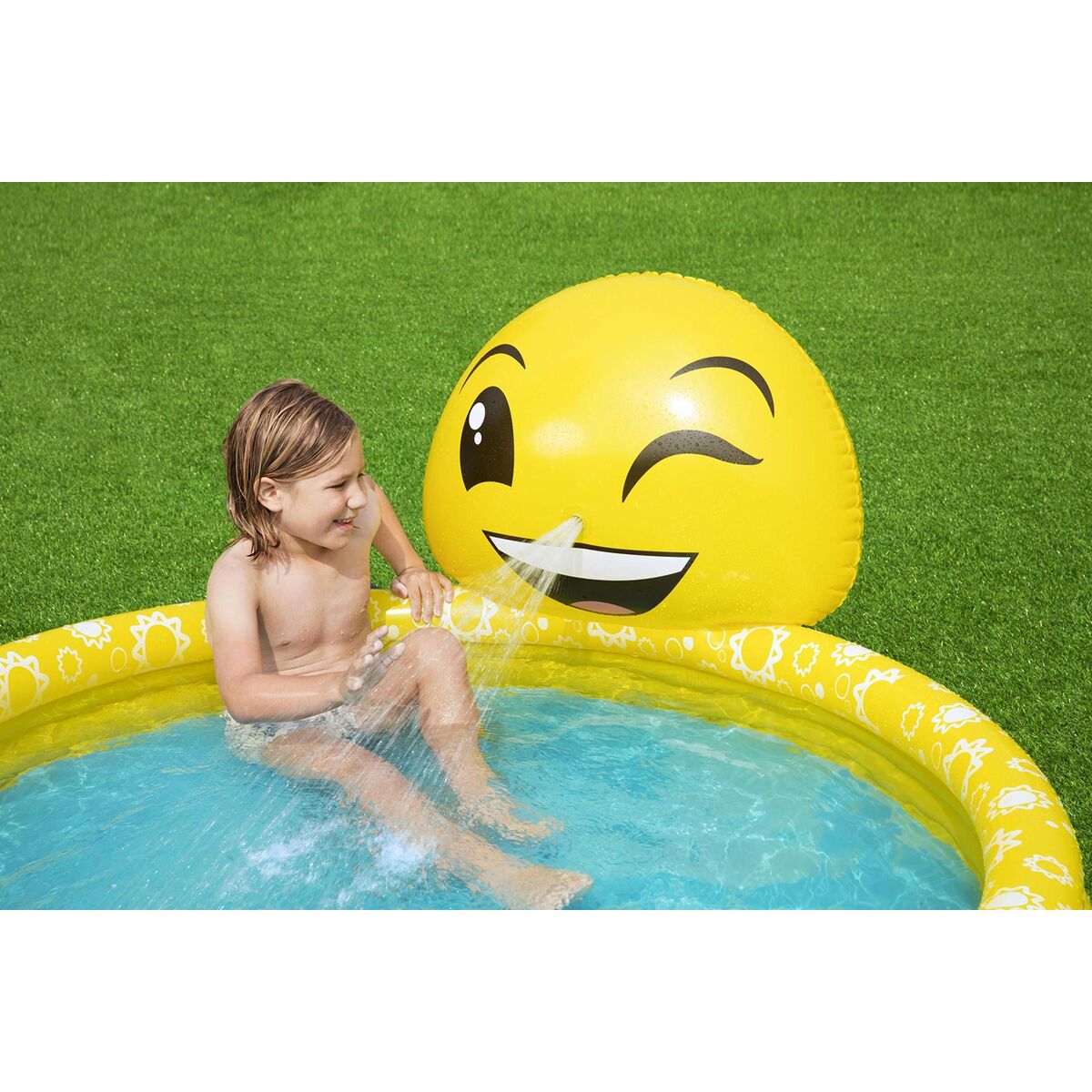 Bestway Uppblåsbar Barnpool Stråleleende 165x144x69 cm +2 År Trädgård 53081 - 2