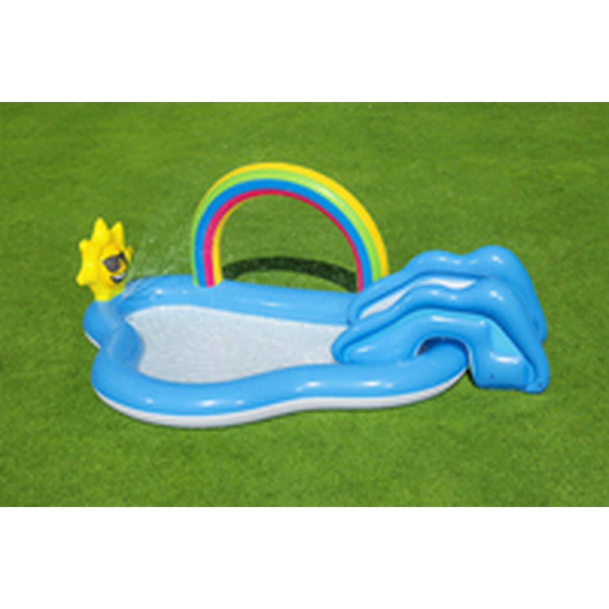 Bestway Uppblåsbar Pool Lekpark Regnbåge 257x145x91 cm +2 År Trädgård 53092 - 15