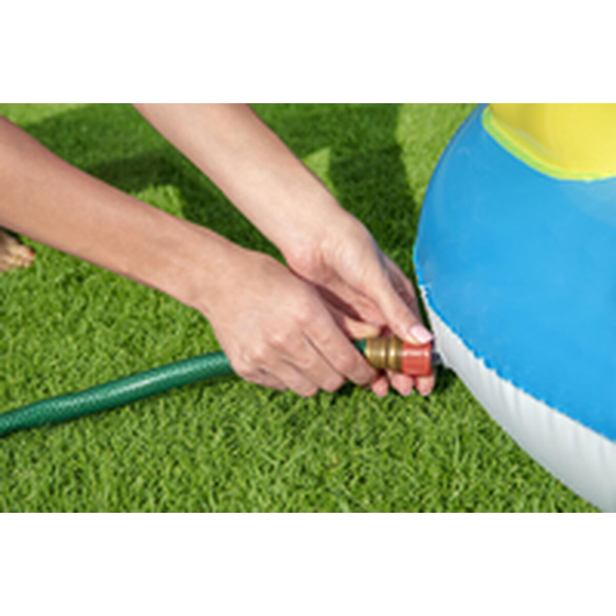 Bestway Uppblåsbar Pool Lekpark Regnbåge 257x145x91 cm +2 År Trädgård 53092 - 7