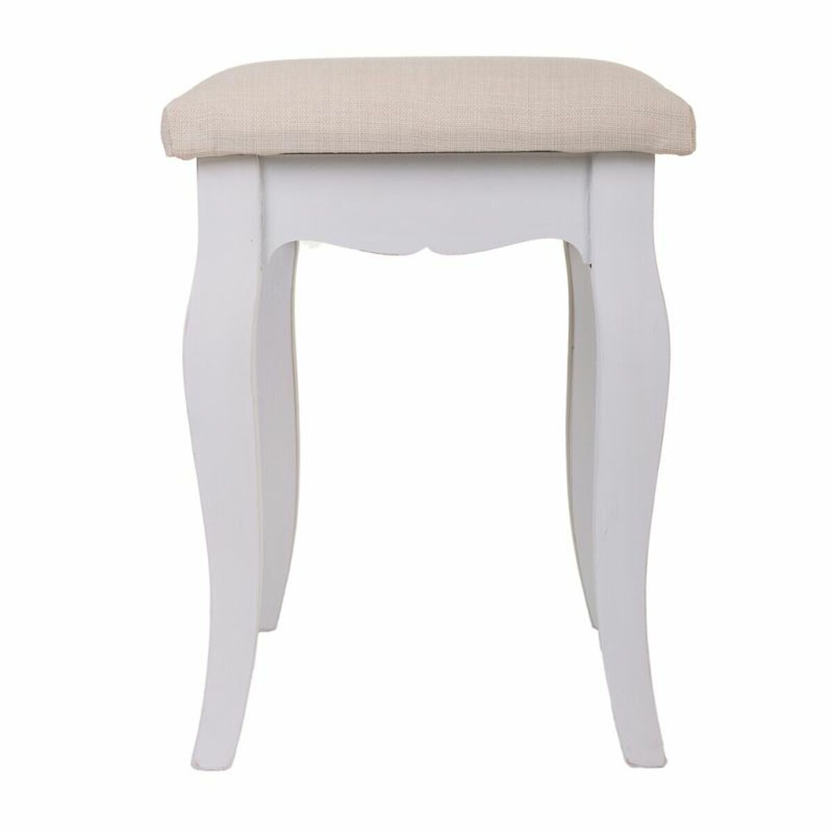 Sittpall Alexandra House Living Vit Brun furuträ Trä MDF 31 x 41 x 42 cm - 3