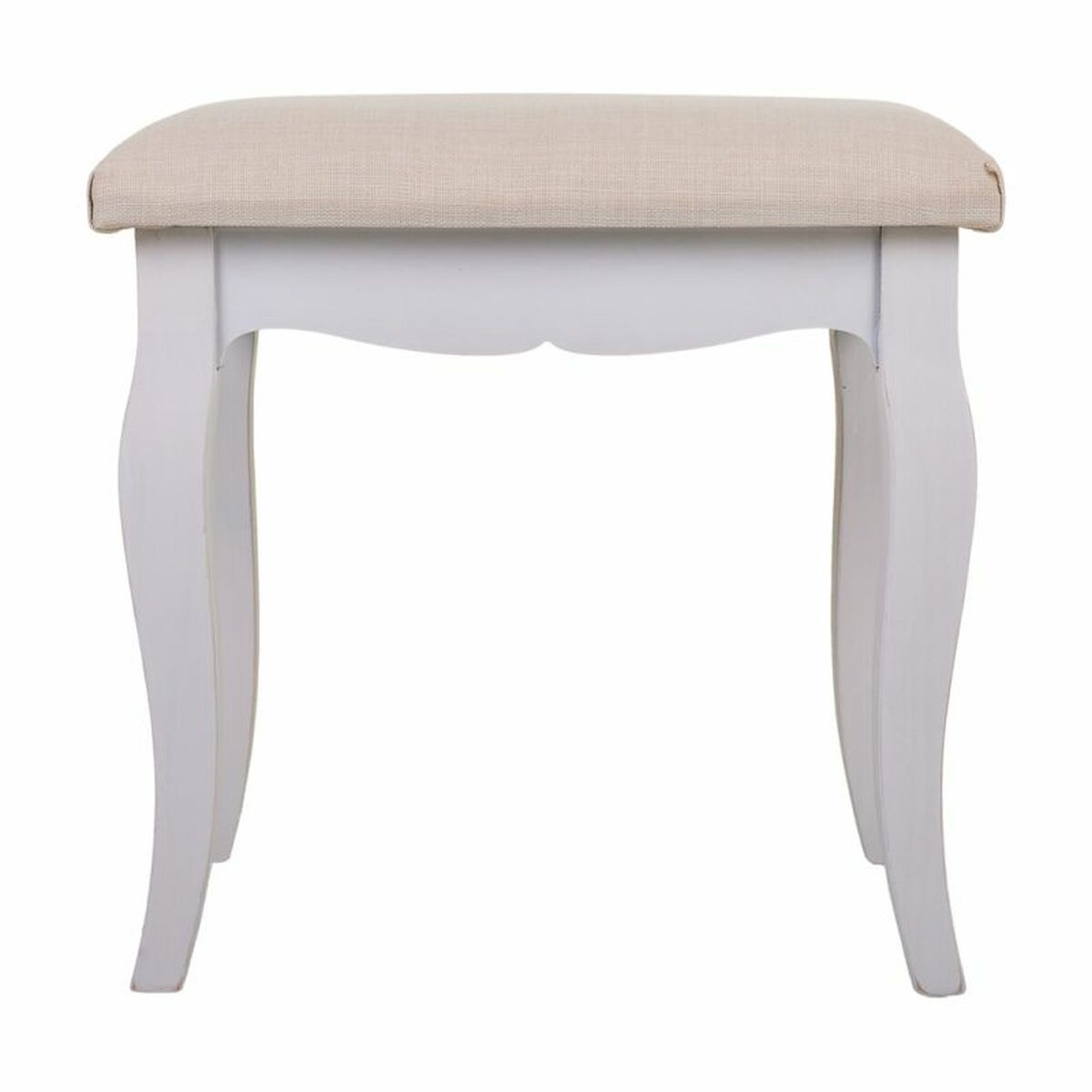 Sittpall Alexandra House Living Vit Brun furuträ Trä MDF 31 x 41 x 42 cm - 2