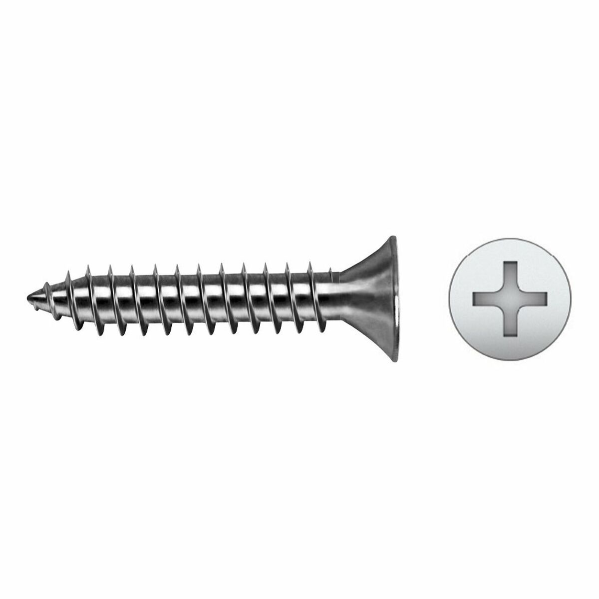 Låda med skruvar CELO 4,8 x 32 mm Metallplatteskruv 250 antal Galvaniserad - 2