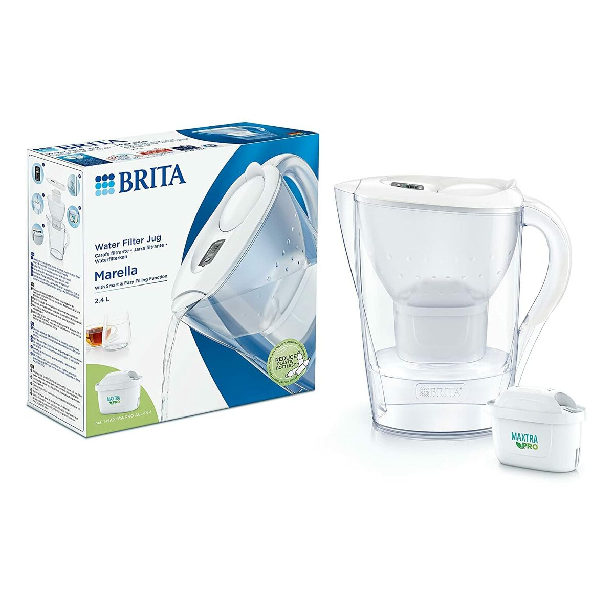 Filtreringskanna Brita Marella Vit 2,4 L - 4