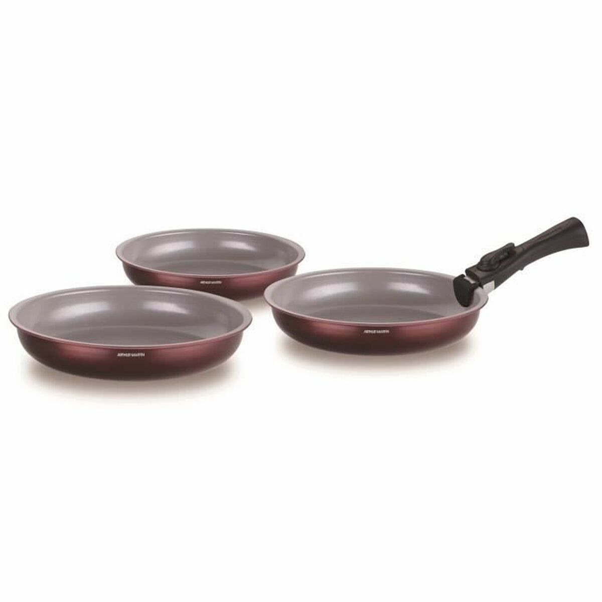 Stekpanna Arthur Martin Prune Aluminium Ø 24 cm Ø 20 cm Ø 28 cm (3 antal) - 2