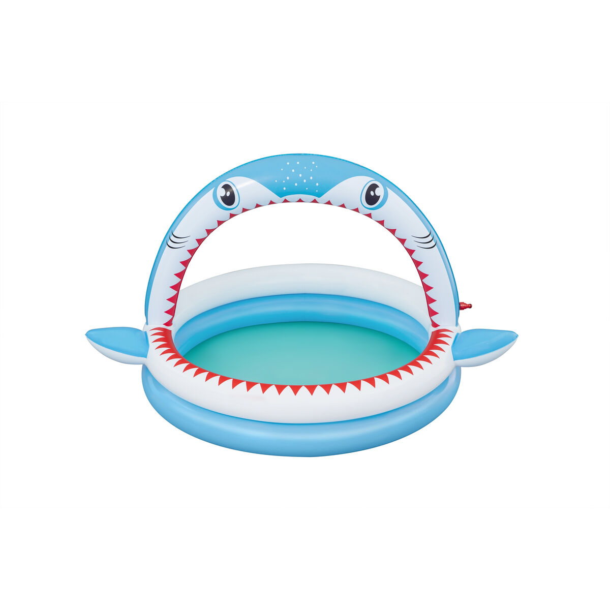Bestway Uppblåsbar Barnpool 2 Ringar Haj Sprinkler 163x127x92 cm +2 År Trädgård 53157 - 7