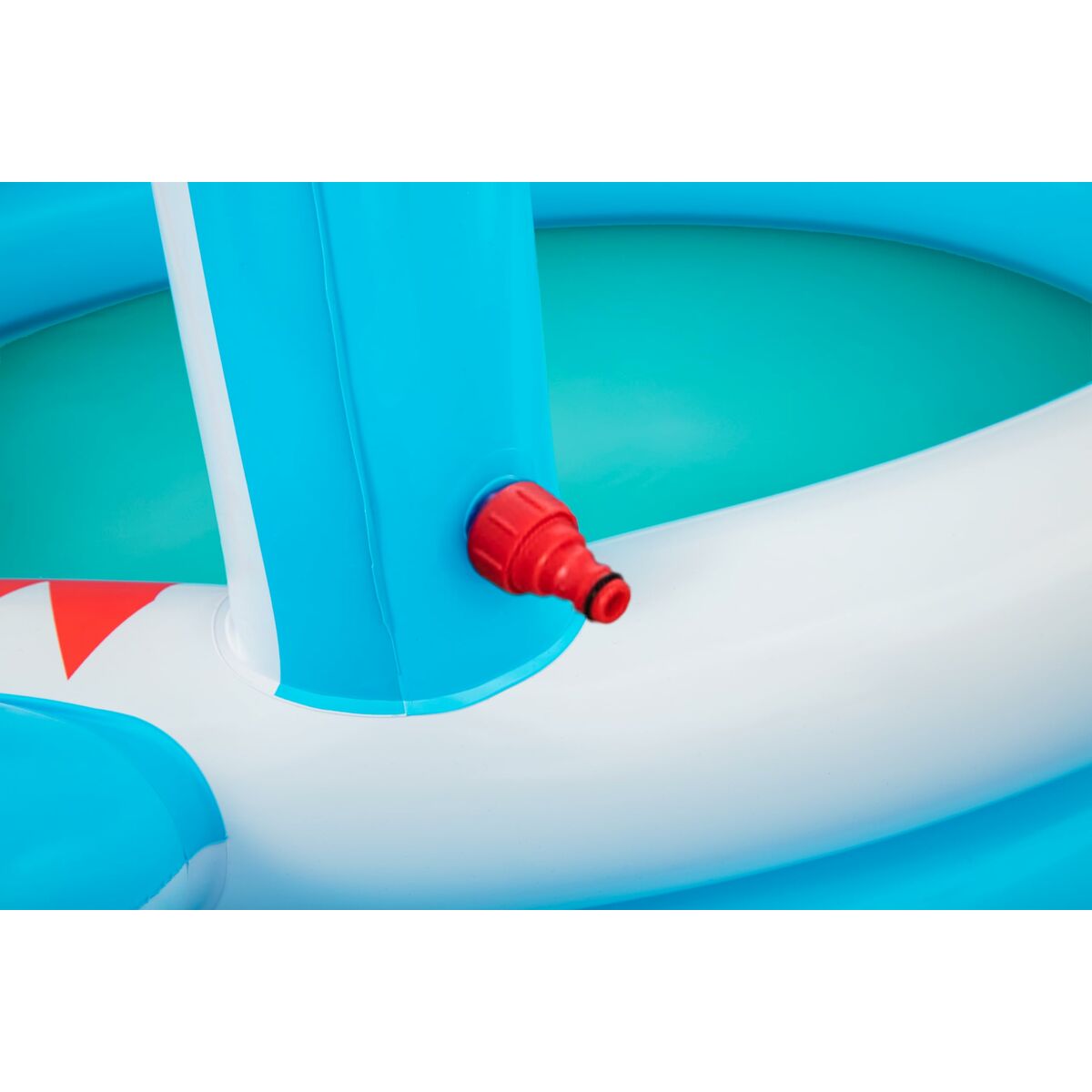 Bestway Uppblåsbar Barnpool 2 Ringar Haj Sprinkler 163x127x92 cm +2 År Trädgård 53157 - 8