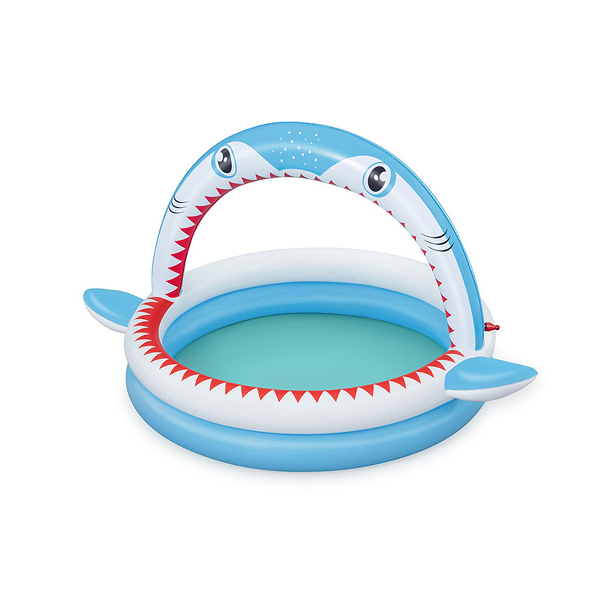 Bestway Uppblåsbar Barnpool 2 Ringar Haj Sprinkler 163x127x92 cm +2 År Trädgård 53157