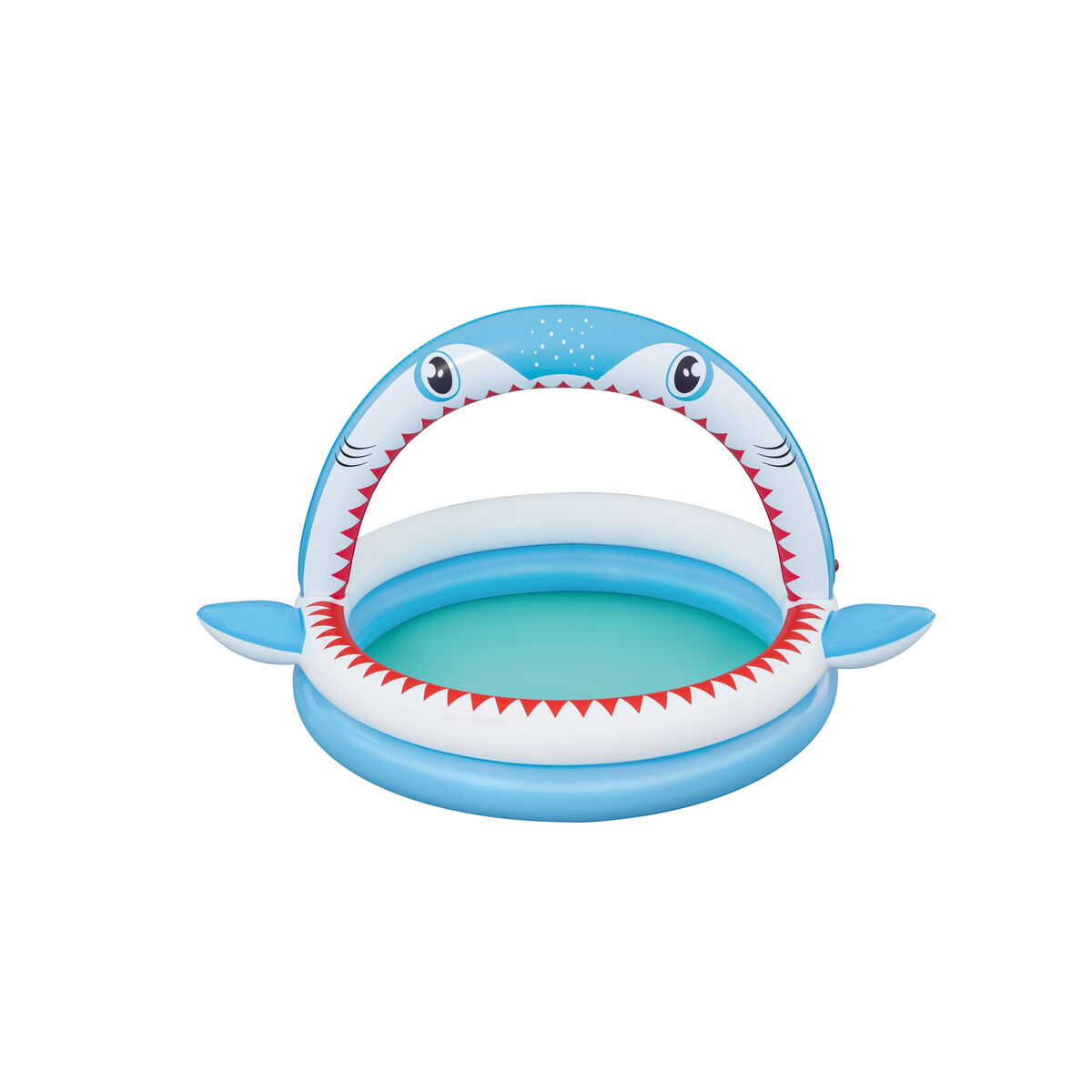 Bestway Uppblåsbar Barnpool 2 Ringar Haj Sprinkler 163x127x92 cm +2 År Trädgård 53157 - 4