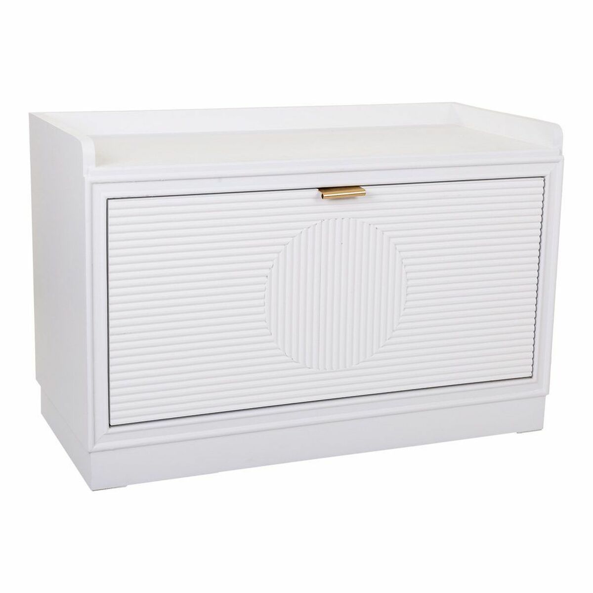 Sittpall Alexandra House Living Gyllene Trä MDF 38 x 53 x 80 cm Skoställ