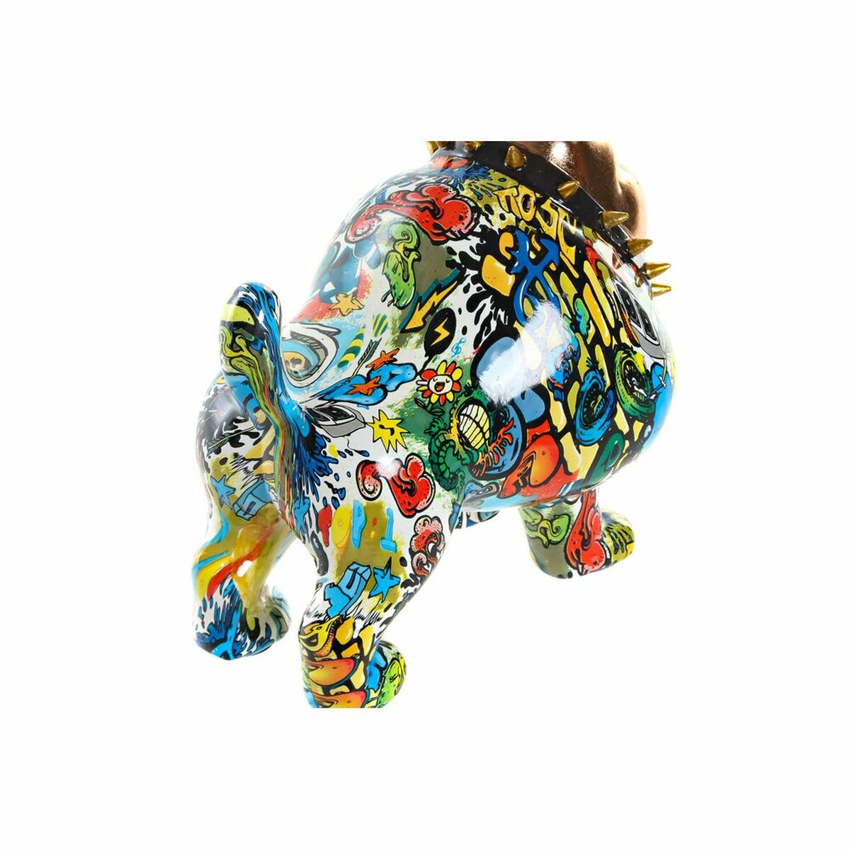 Prydnadsfigur DKD Home Decor 21 x 16 x 20,5 cm Gyllene Bulldogg Multicolour - 5