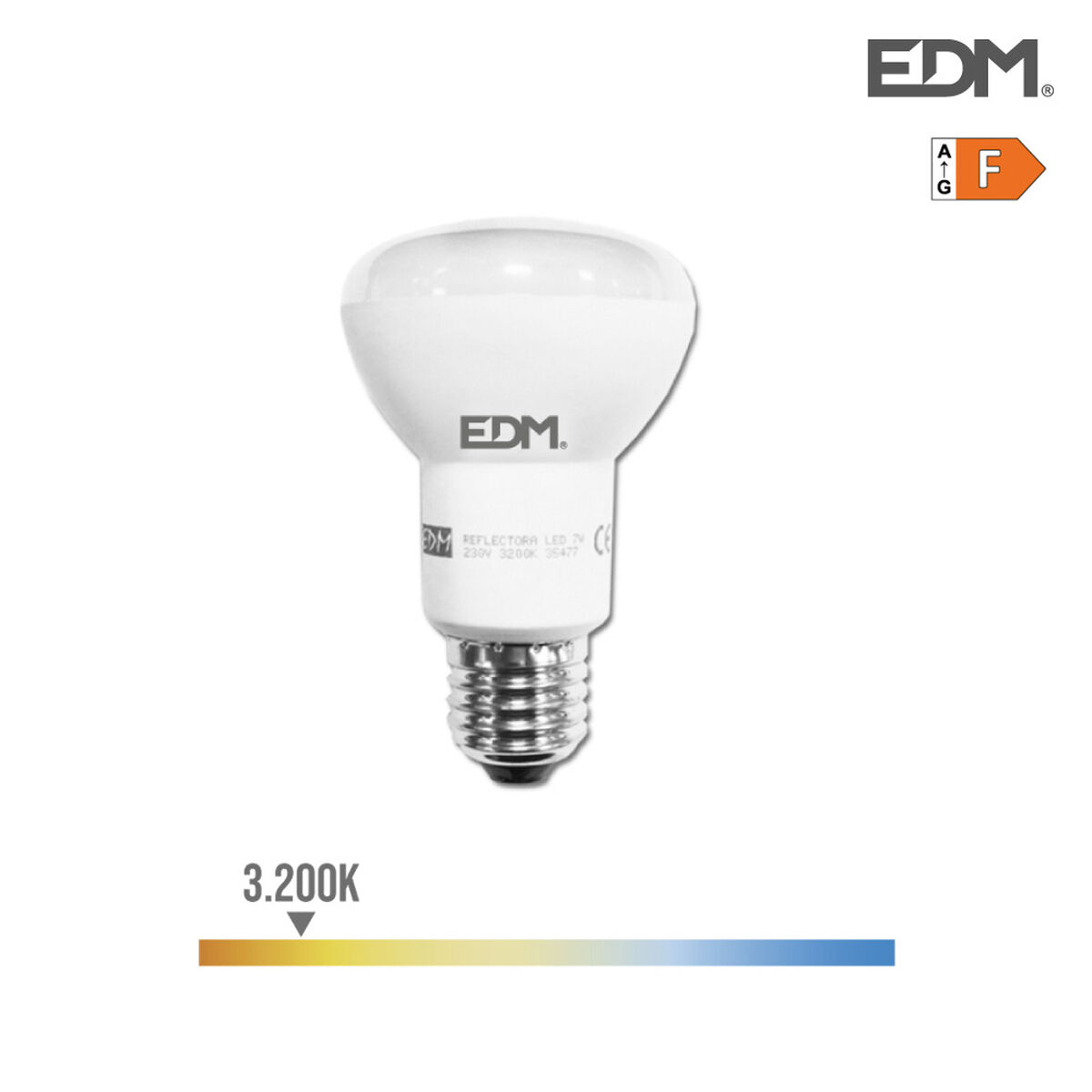 LED-lampa EDM 35477 F 7 W 48 W 37 W E27 600 lm 470 lm Ø 6,3 x 10 cm Reflektor (3200 K)