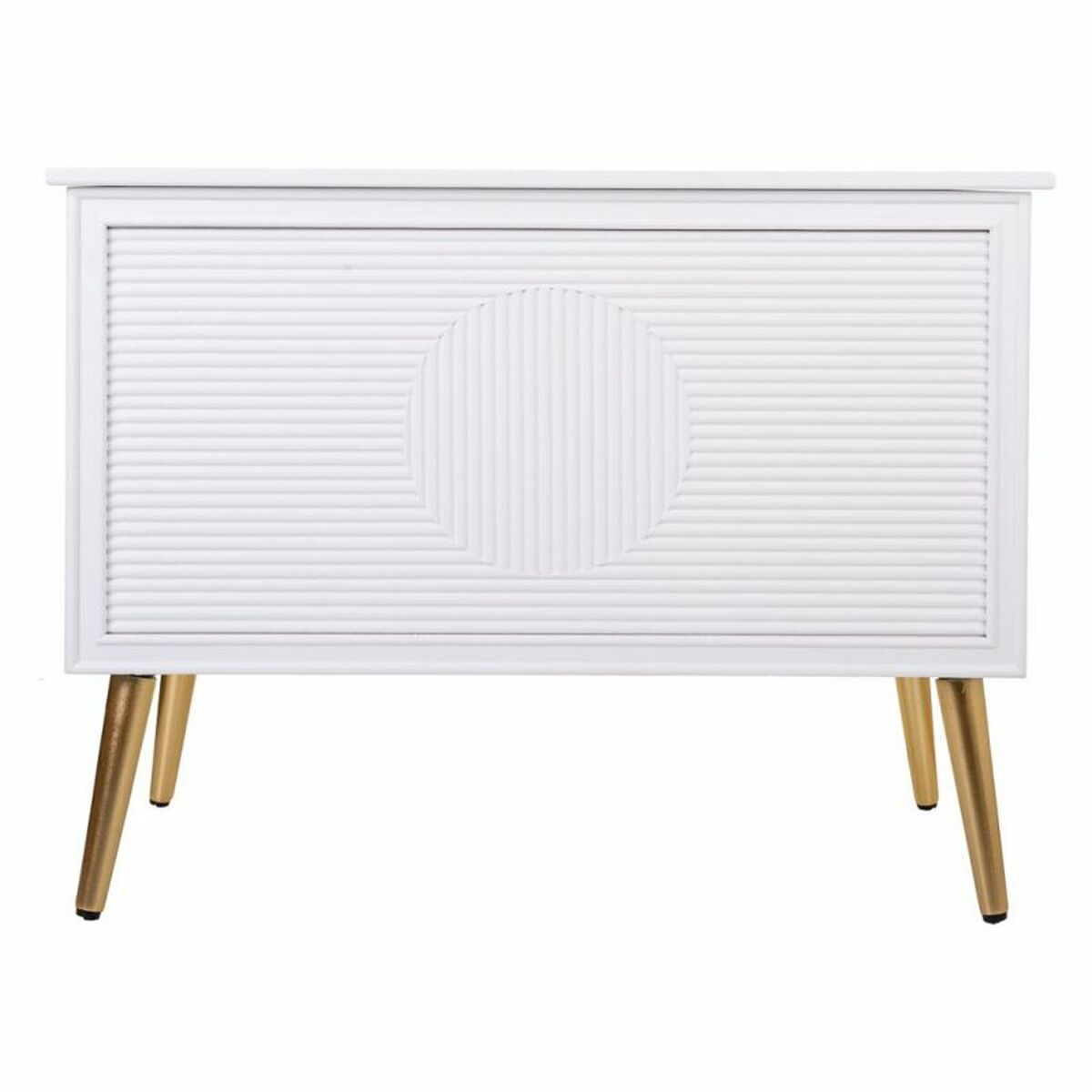 Förvaringskista med sits Alexandra House Living Gyllene Trä MDF 41 x 62 x 83 cm - 2