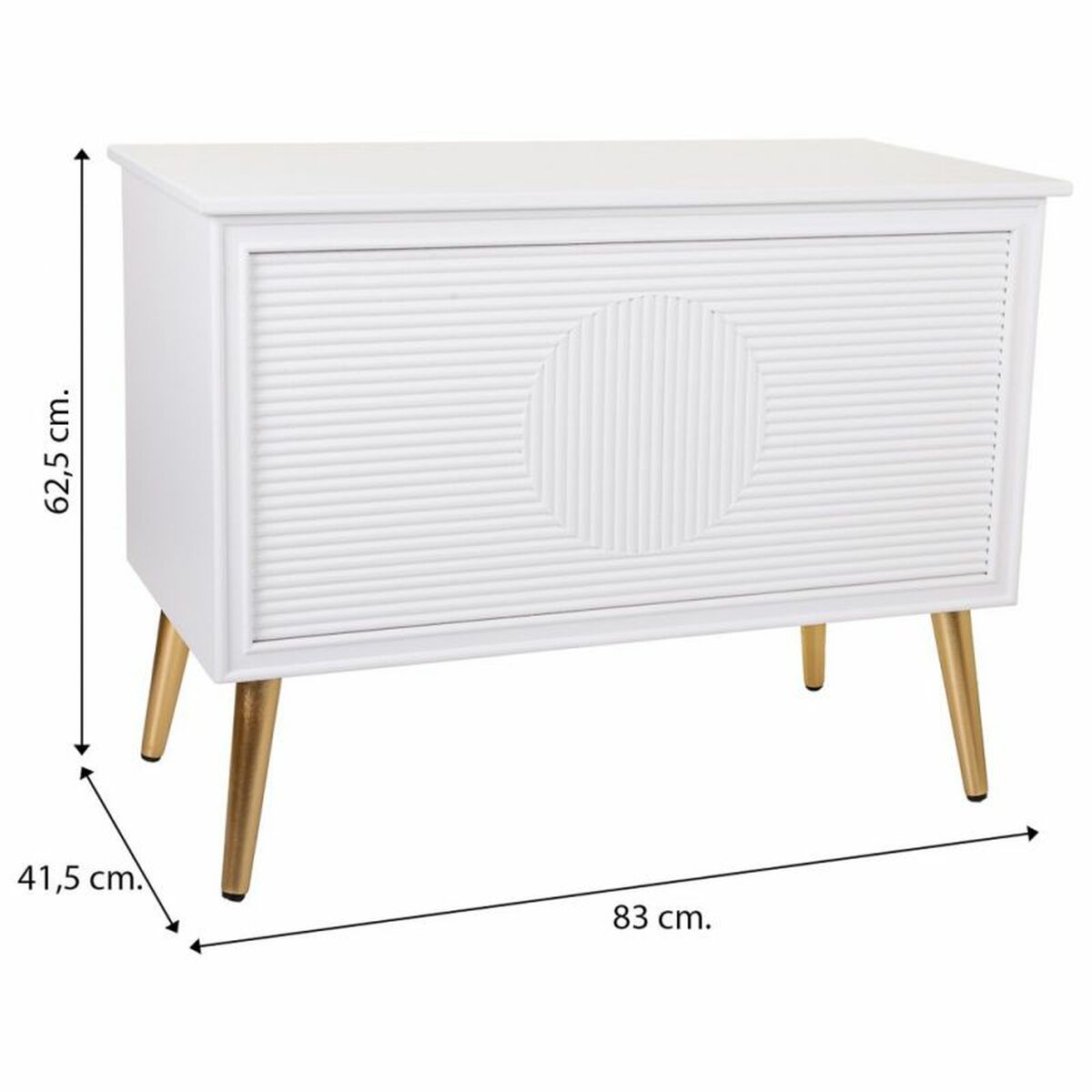 Förvaringskista med sits Alexandra House Living Gyllene Trä MDF 41 x 62 x 83 cm - 8
