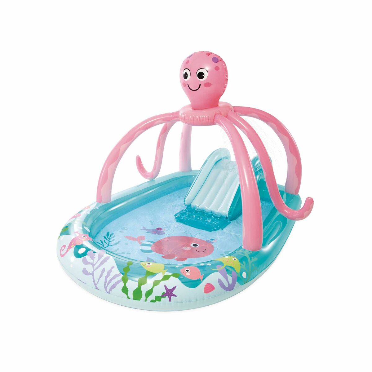 Uppblåsbar plaskpool för barn Intex 229 L Bläckfisk 243 x 183 x 150 cm - 9