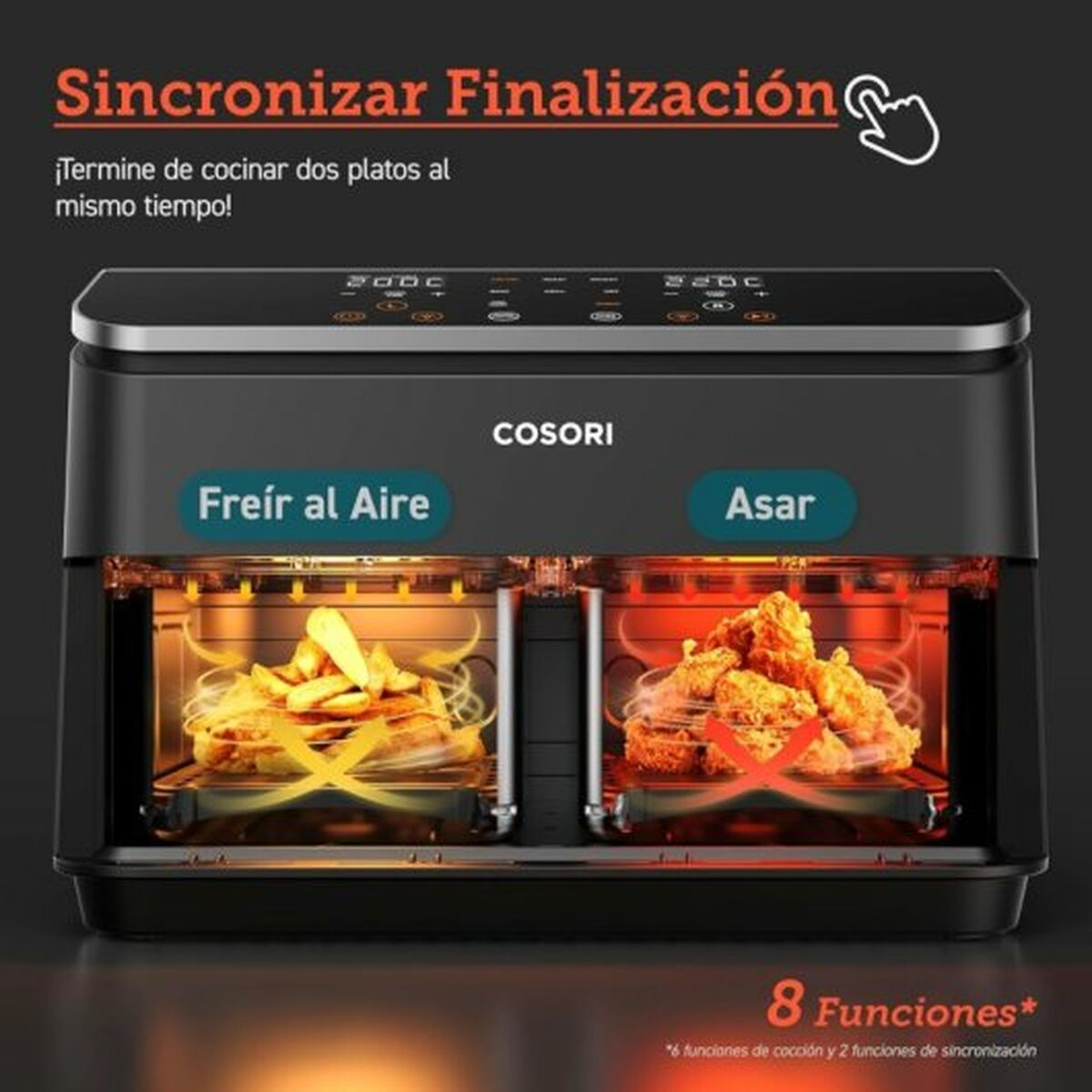 Luftfritös Cosori Dual Basket 8.5 Chef Edition Svart 8,5 L - 5