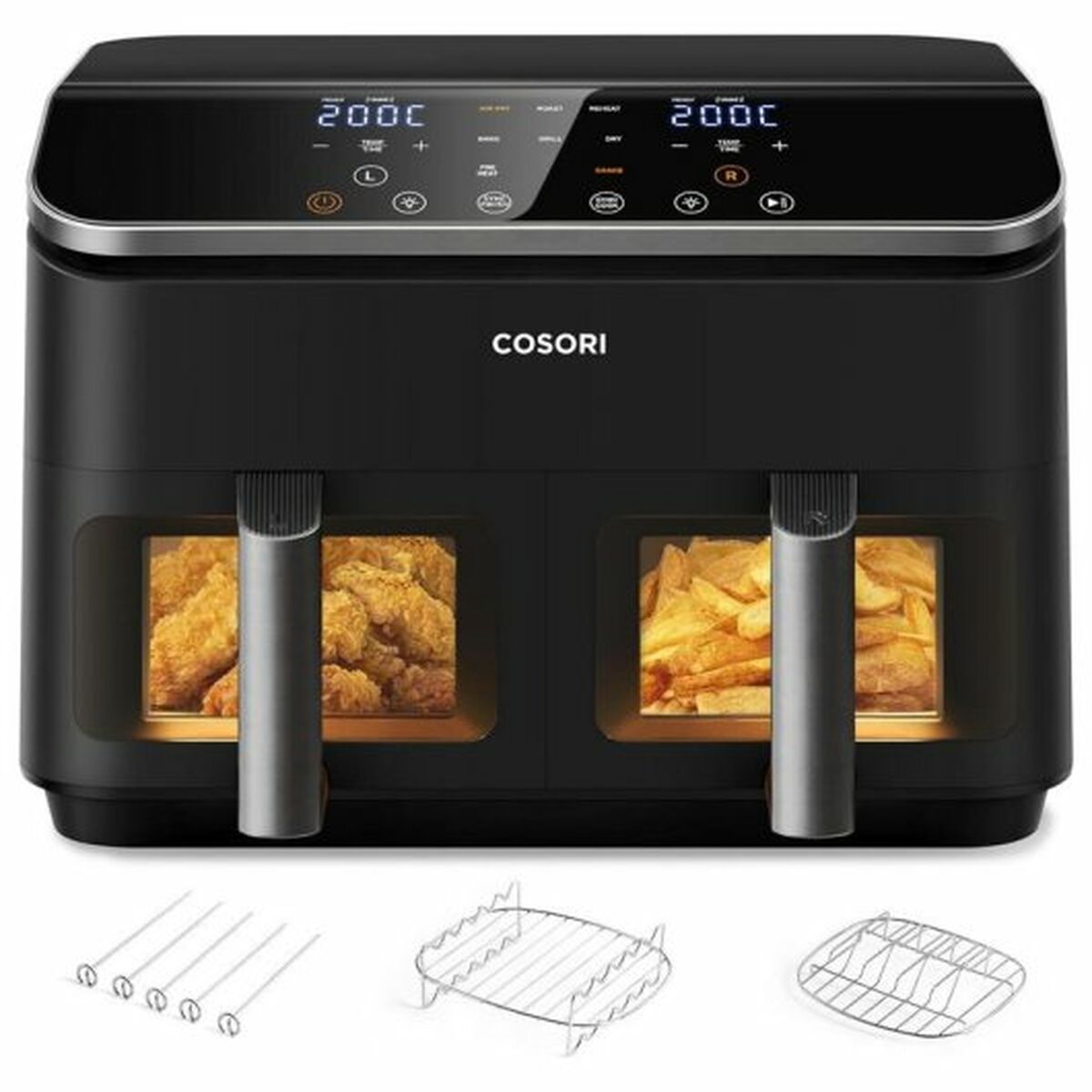 Luftfritös Cosori Dual Basket 8.5 Chef Edition Svart 8,5 L