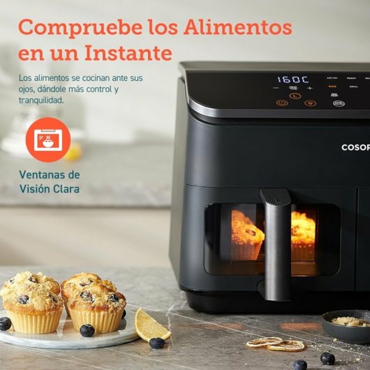 Luftfritös Cosori Dual Basket 8.5 Chef Edition Svart 8,5 L - 4