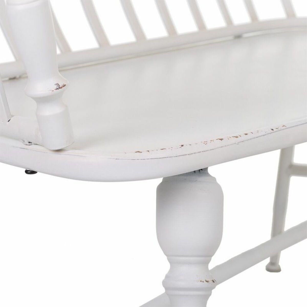 Bänk Alexandra House Living Vit Järn 53 x 86 x 128 cm - 7