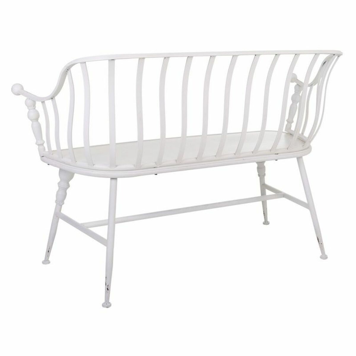 Bänk Alexandra House Living Vit Järn 53 x 86 x 128 cm - 4