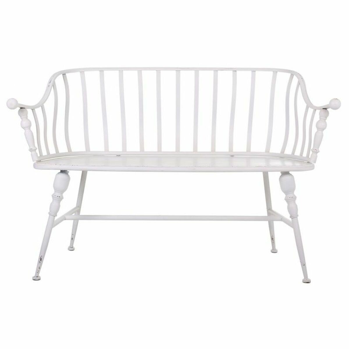 Bänk Alexandra House Living Vit Järn 53 x 86 x 128 cm - 2