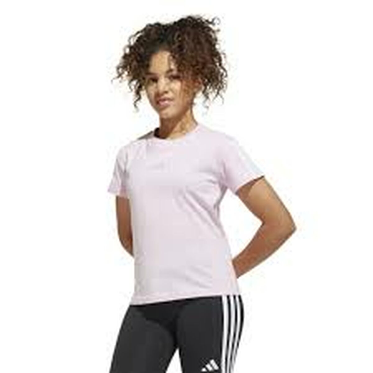Barn T-shirt med kortärm Adidas JG 3S TEE 160 JF3678 Rosa