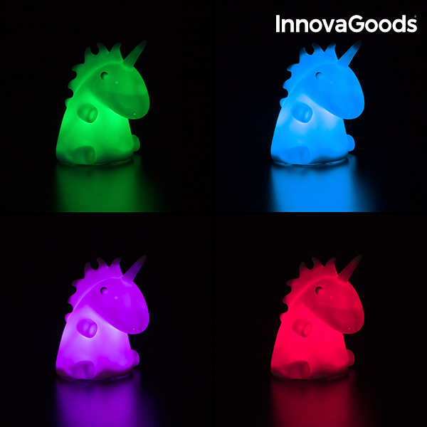 Flerfärgad Enhörningslampa LEDicorn InnovaGoods - 3