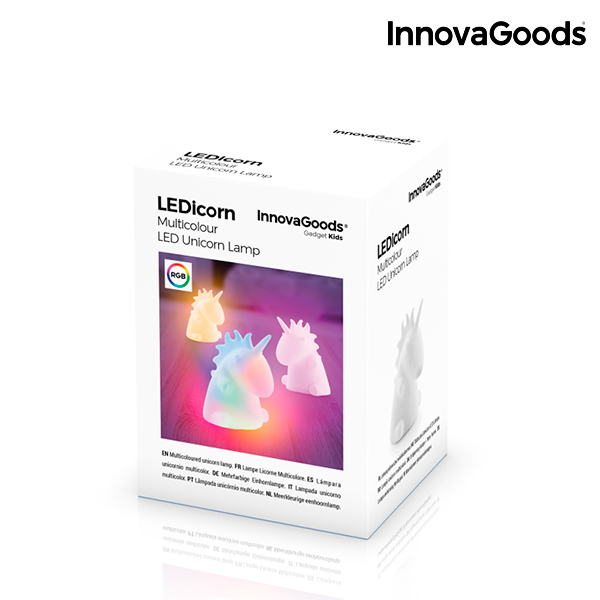 Flerfärgad Enhörningslampa LEDicorn InnovaGoods - 5