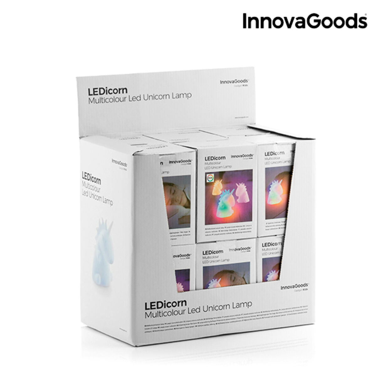 Flerfärgad Enhörningslampa LEDicorn InnovaGoods - 8