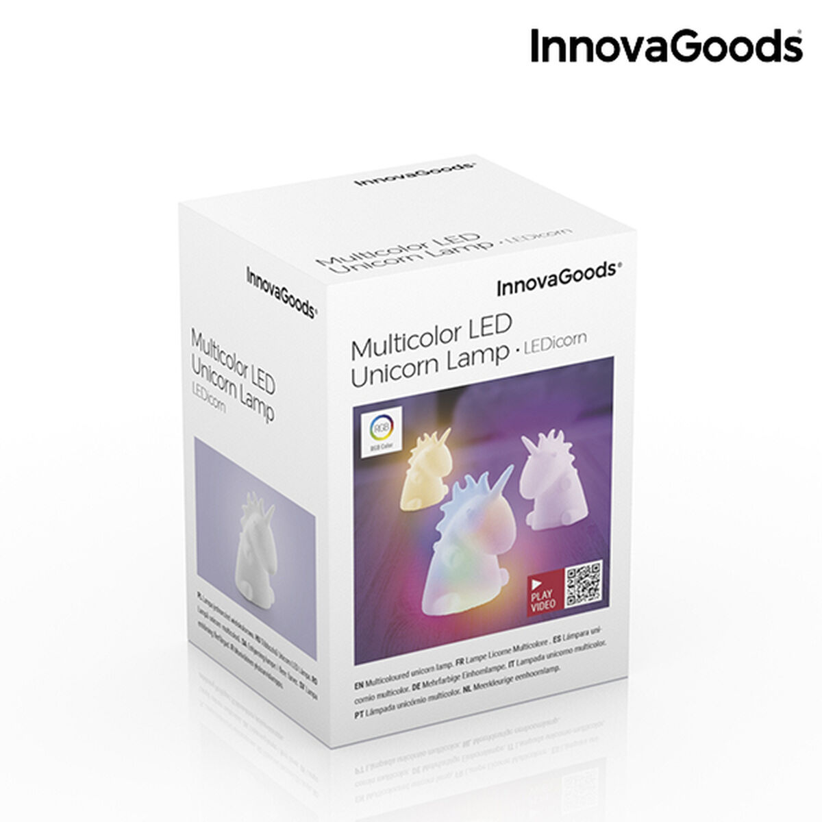 Flerfärgad Enhörningslampa LEDicorn InnovaGoods - 9