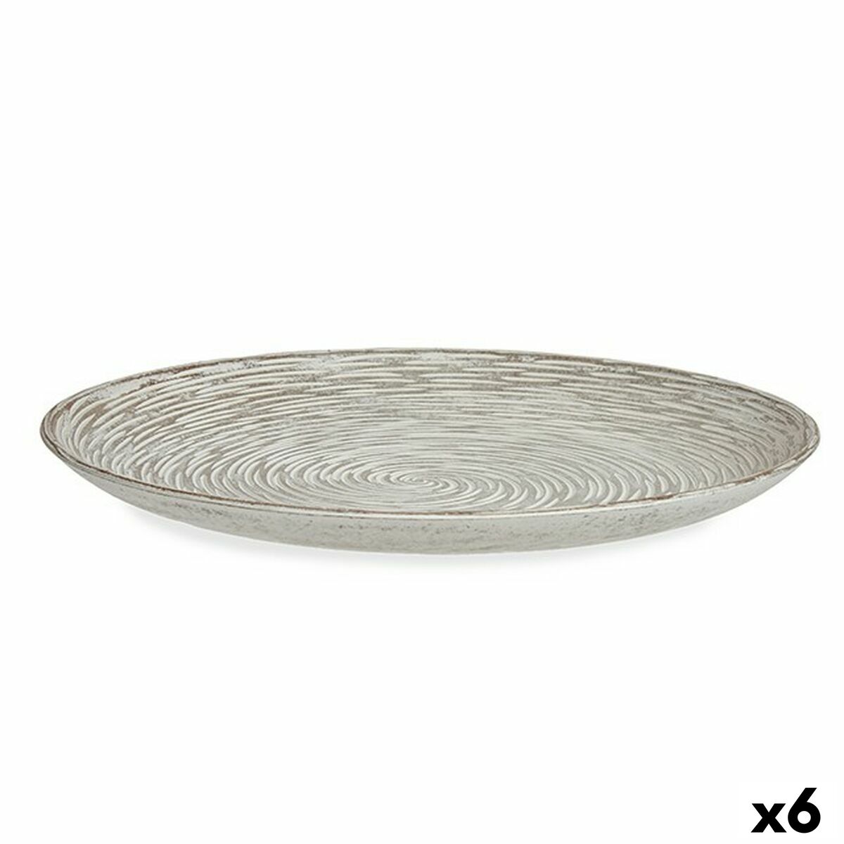 Bordsdekoration Gift Decor Vit Trä MDF 34,5 x 3 x 34,5 cm Spiral (6 antal)