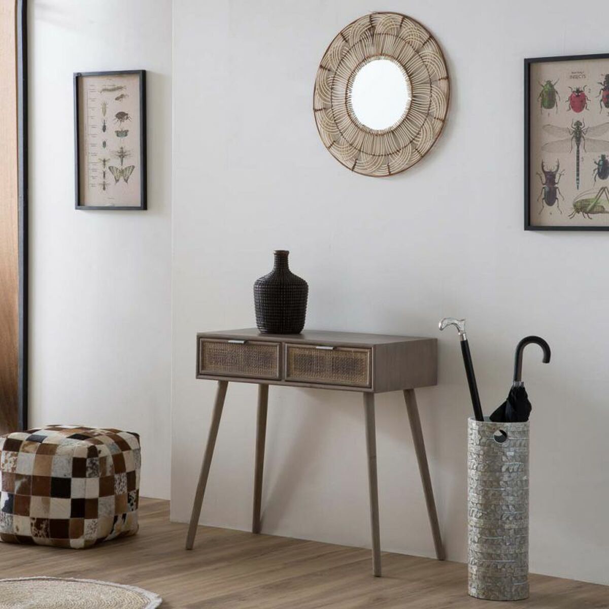 Puff Alexandra House Living Läder 40 x 40 x 40 cm - 3