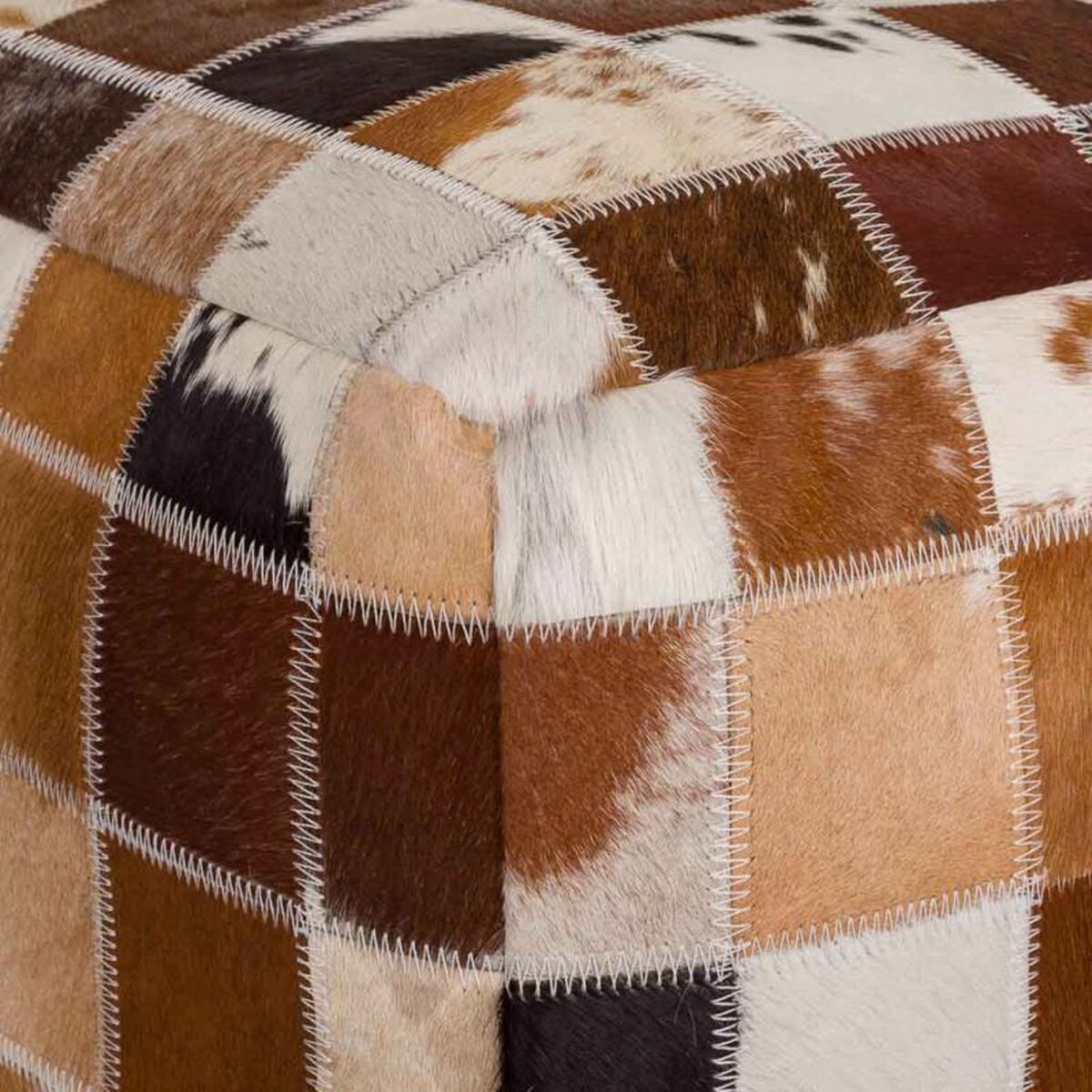 Puff Alexandra House Living Läder 40 x 40 x 40 cm - 5