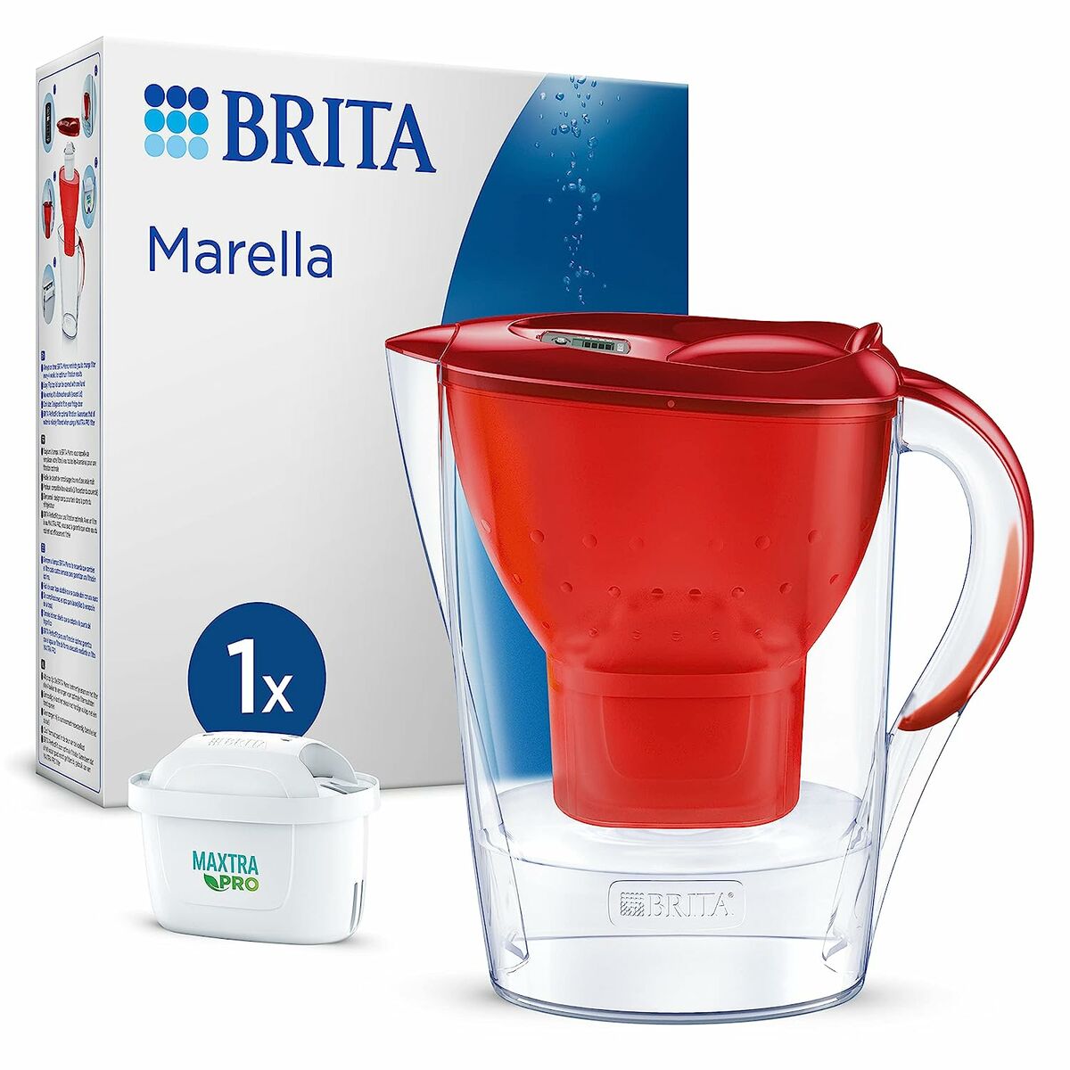 Filtreringskanna Brita Marella Röd 2,4 L - 3