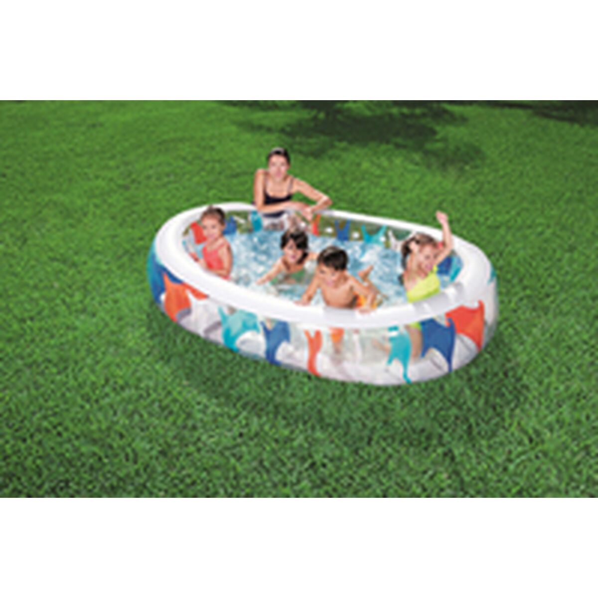 Bestway Uppblåsbar Oval Pool 229x152x51 cm +6 År Trädgård 54066 - 4