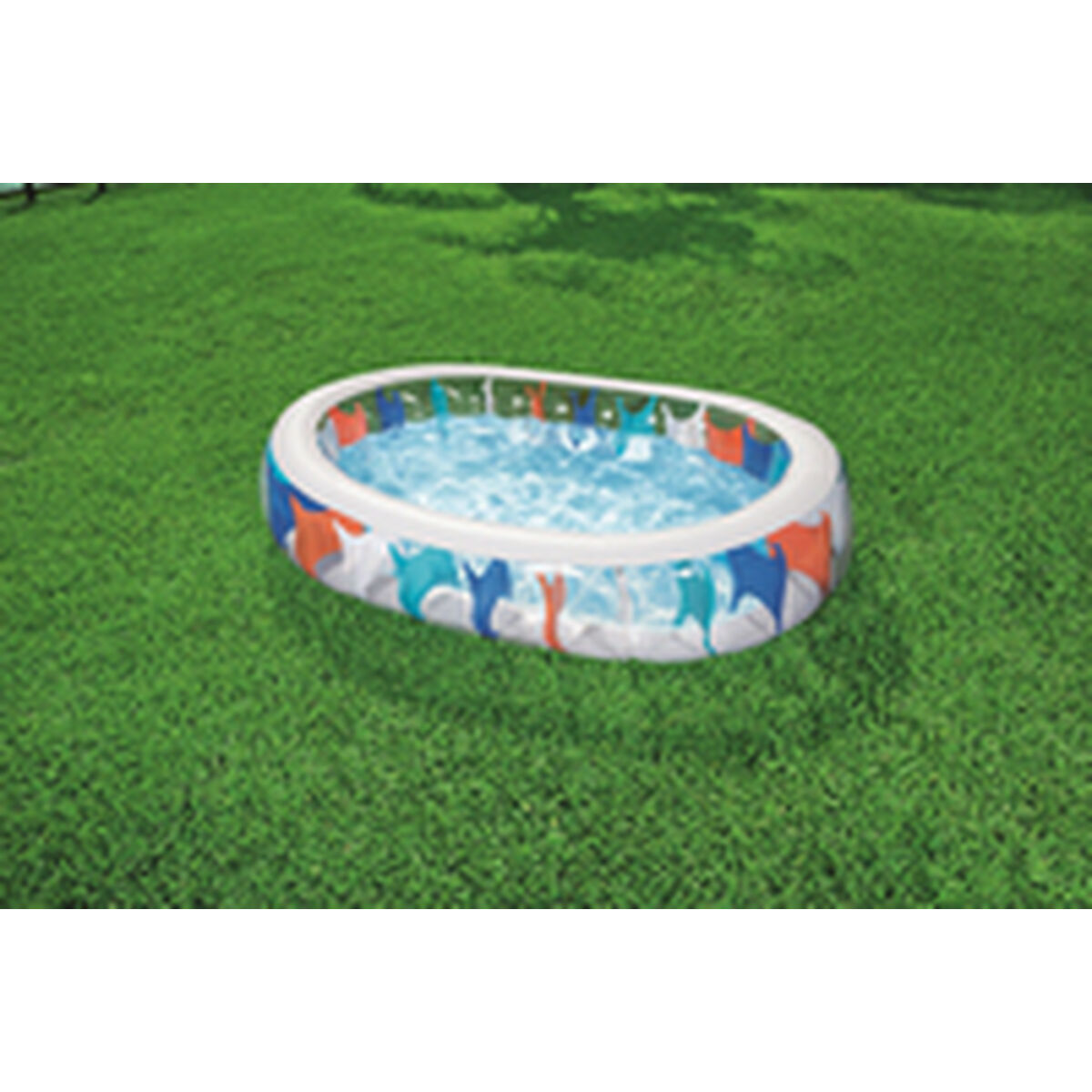 Bestway Uppblåsbar Oval Pool 229x152x51 cm +6 År Trädgård 54066 - 5