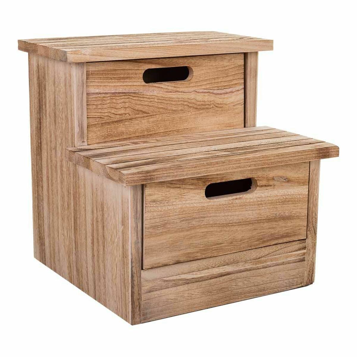 Sittpall Alexandra House Living Paulowniaträ 34 x 34 x 34 cm Trappa