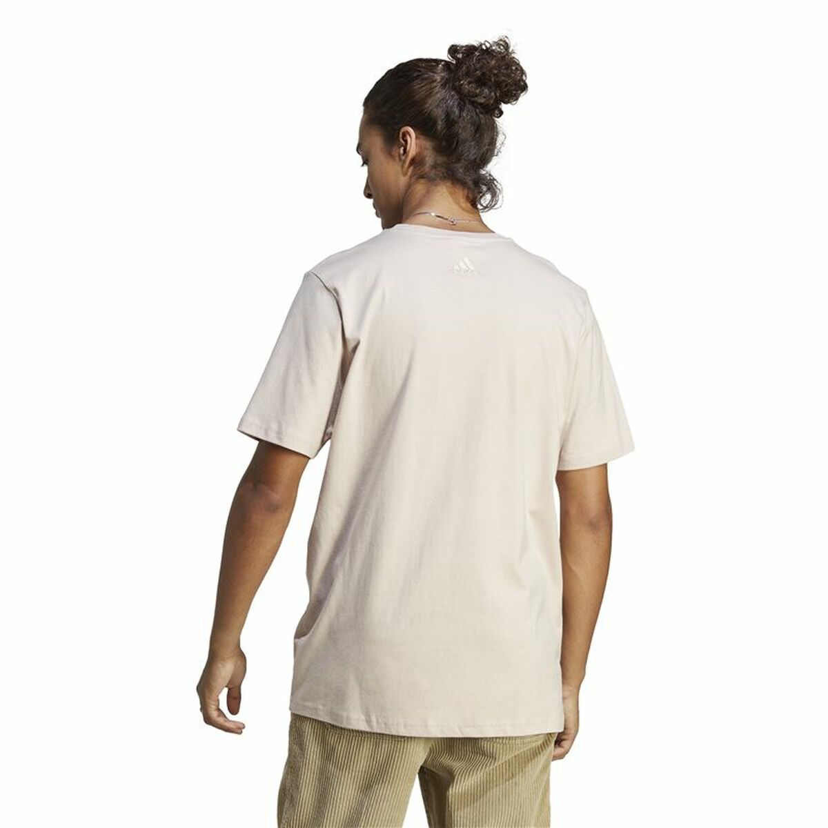 T-shirt med kortärm Herr Adidas Essentials Beige - 4