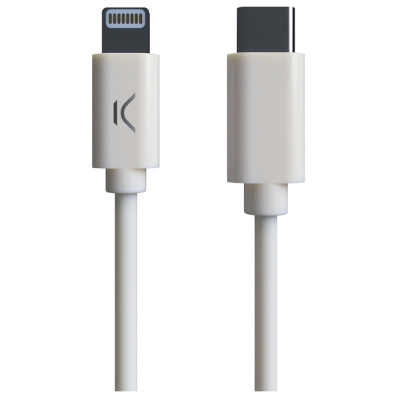 Kabel USB-C till Lightning KSIX MFI (1 m) Vit - 2