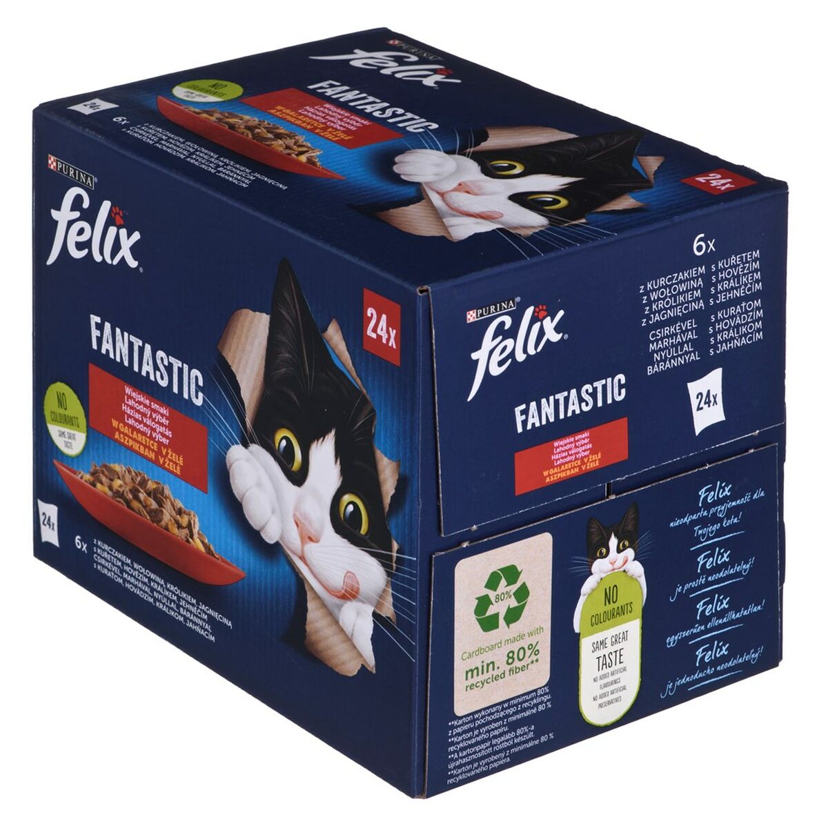 Kattmat Purina Kyckling Kalvkött Lamm Kanin 24 x 85 g