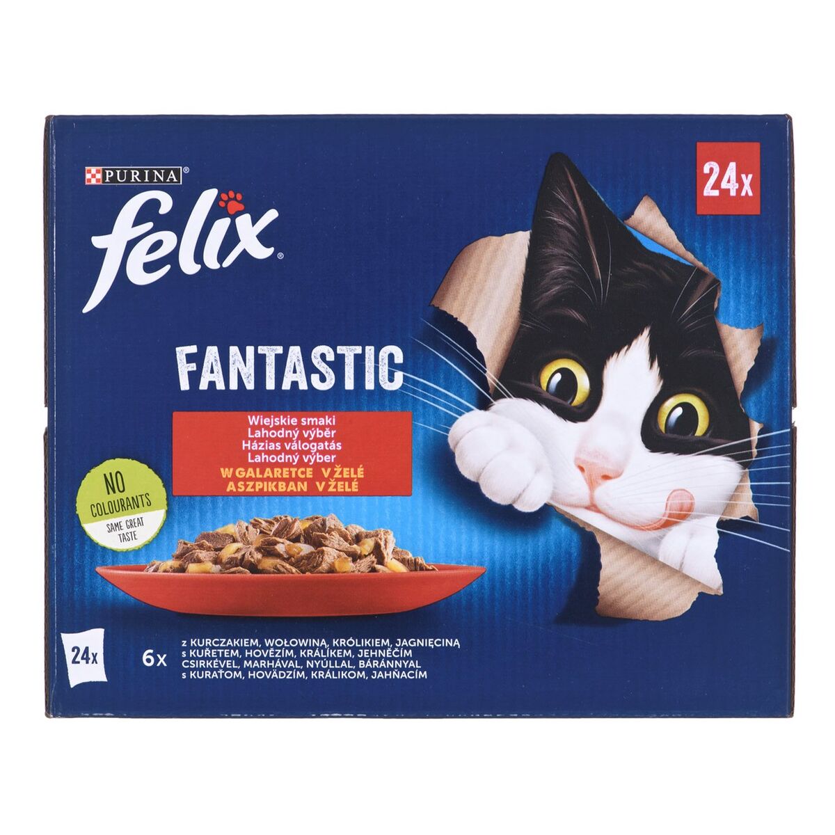 Kattmat Purina Kyckling Kalvkött Lamm Kanin 24 x 85 g - 3
