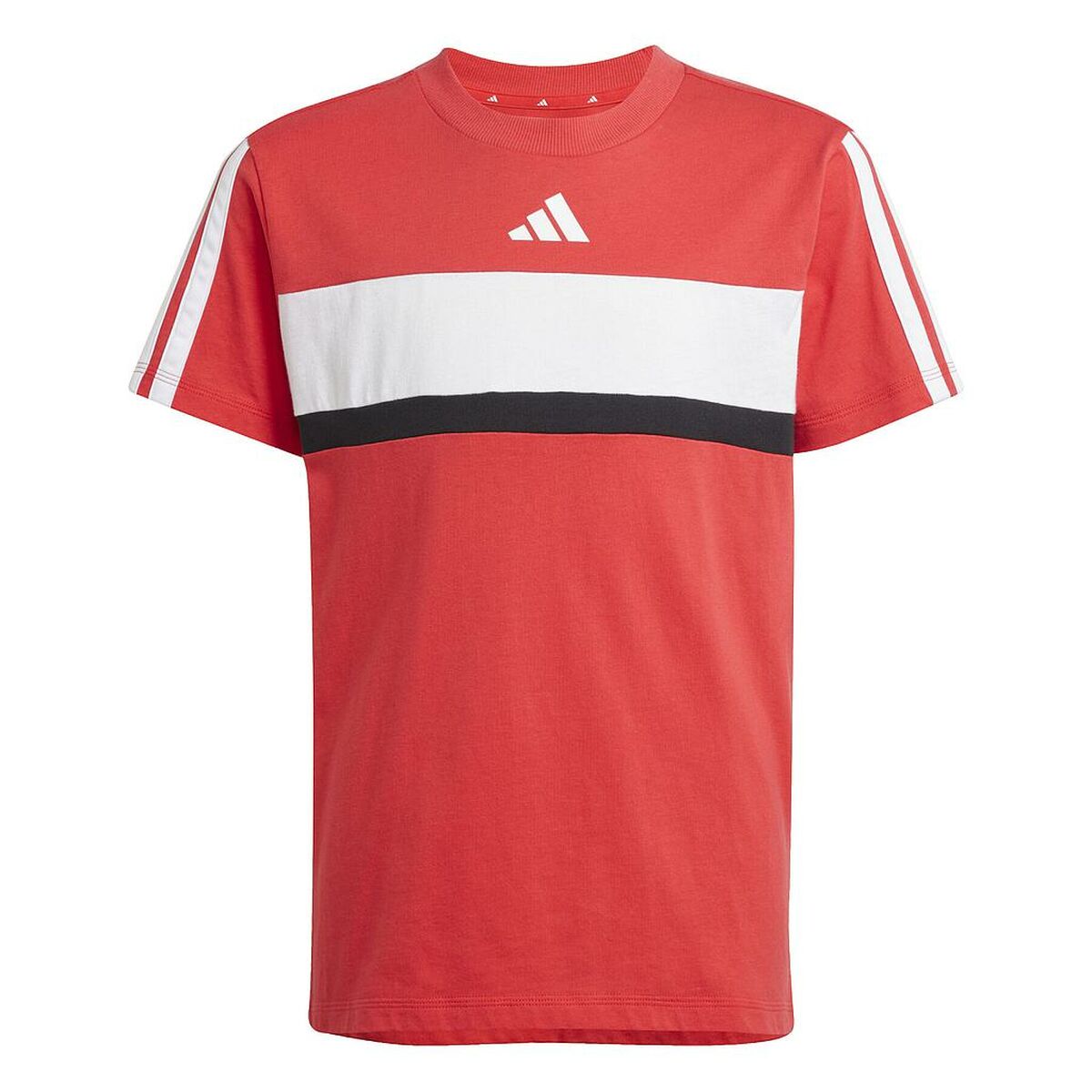 Barn T-shirt med kortärm Adidas J 3S TIB T JI6213 Röd