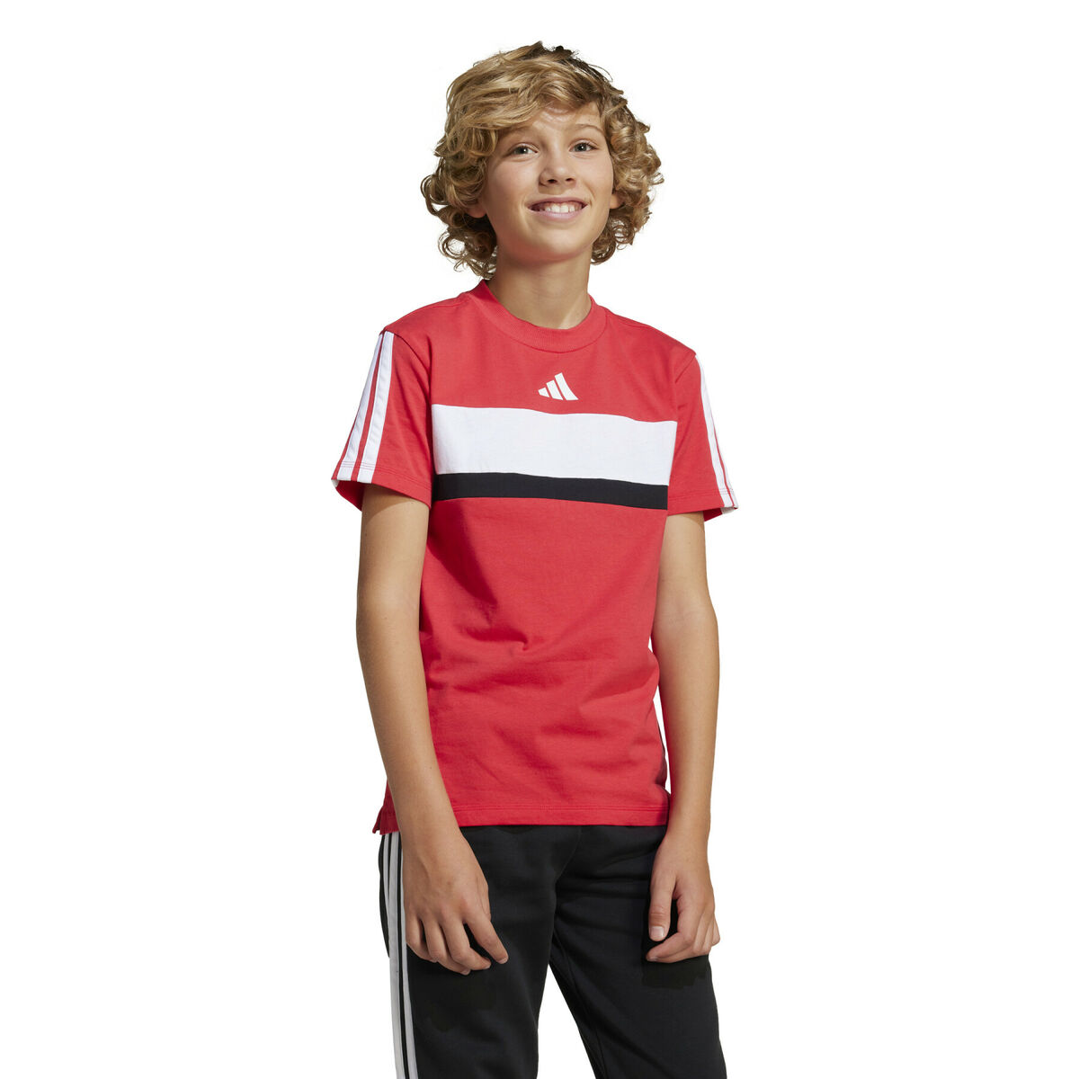 Barn T-shirt med kortärm Adidas J 3S TIB T JI6213 Röd - 2