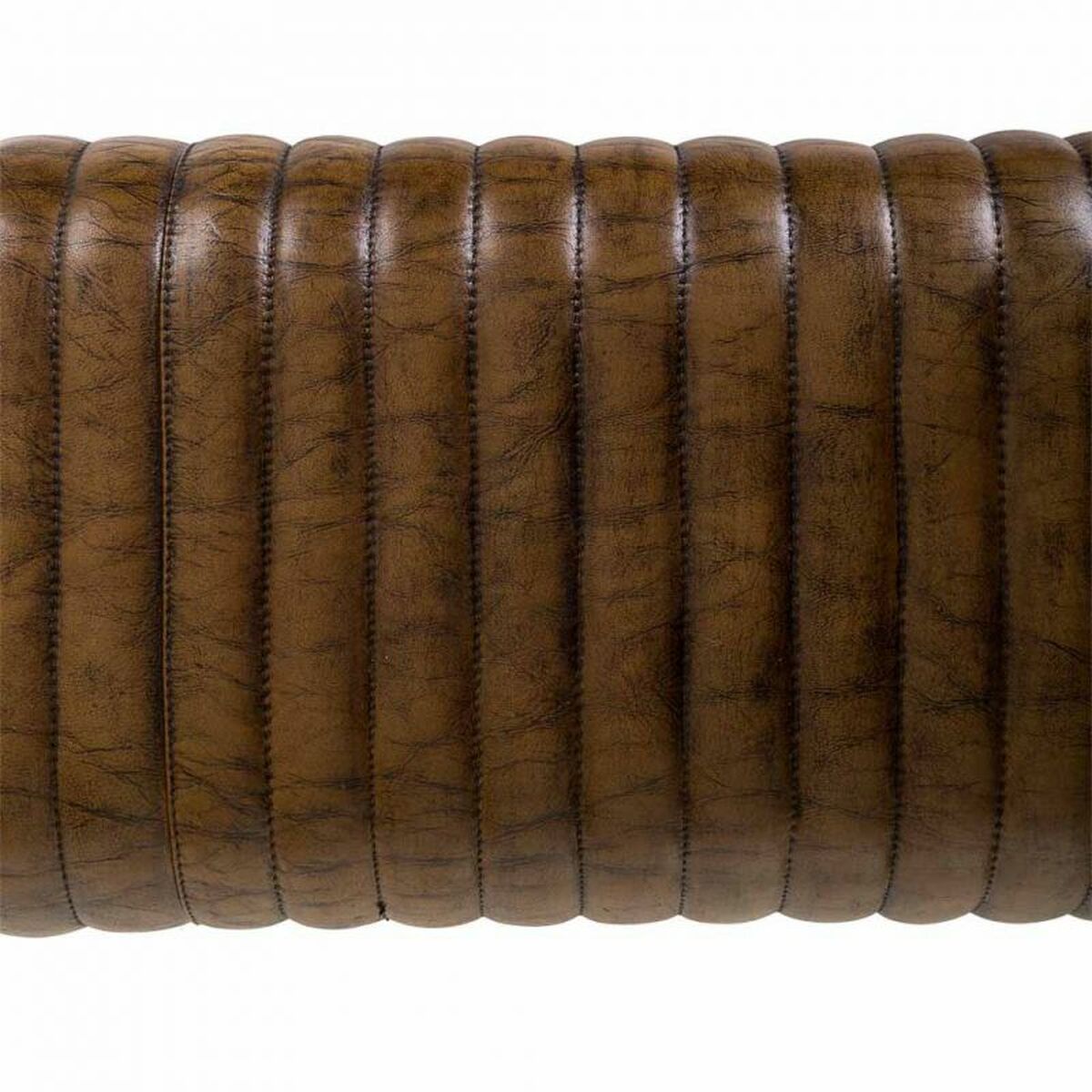 Sittpall Alexandra House Living Brun Naturell Läder Mangoträ 35 x 76 x 120 cm - 6