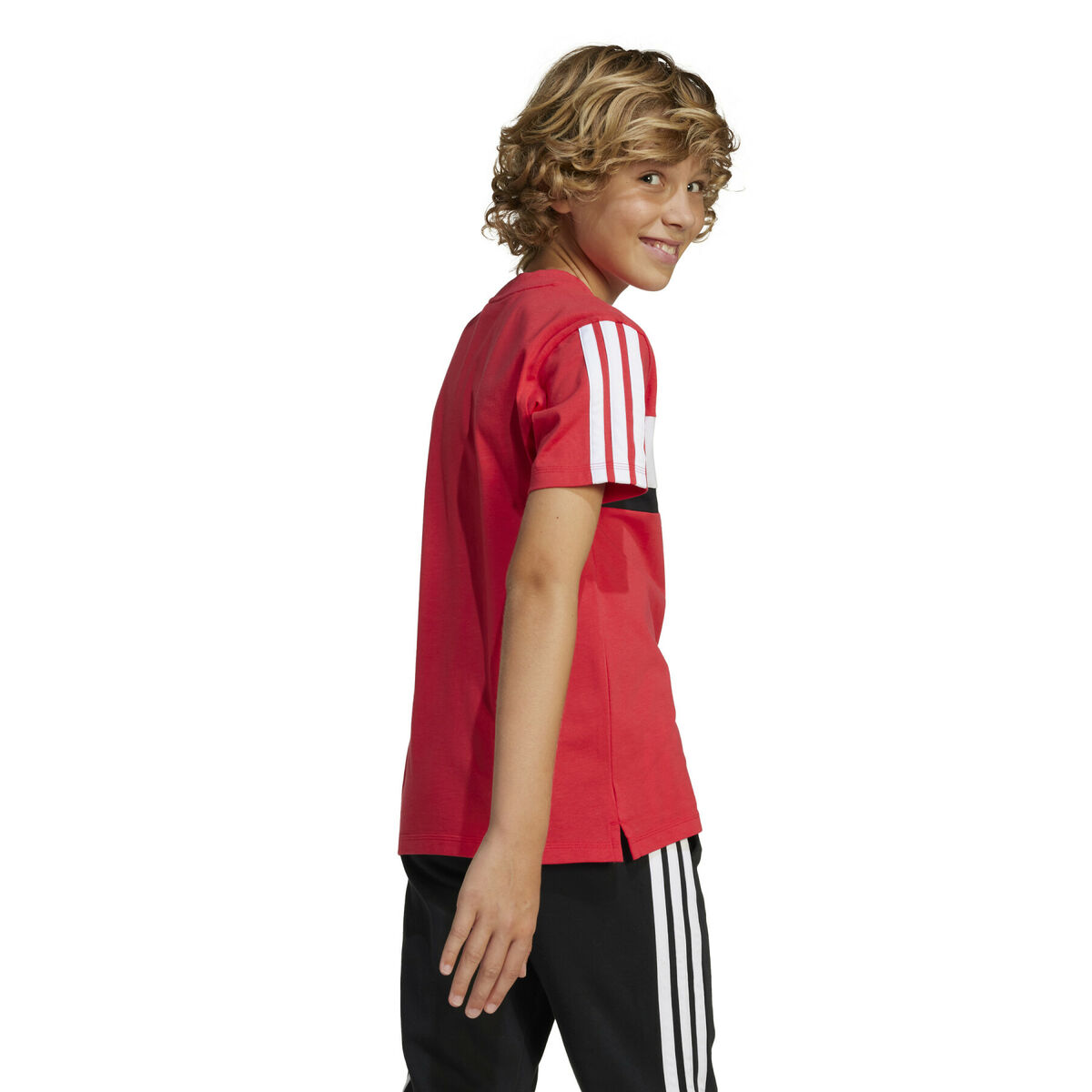 Barn T-shirt med kortärm Adidas J 3S TIB T JI6213 Röd - 3