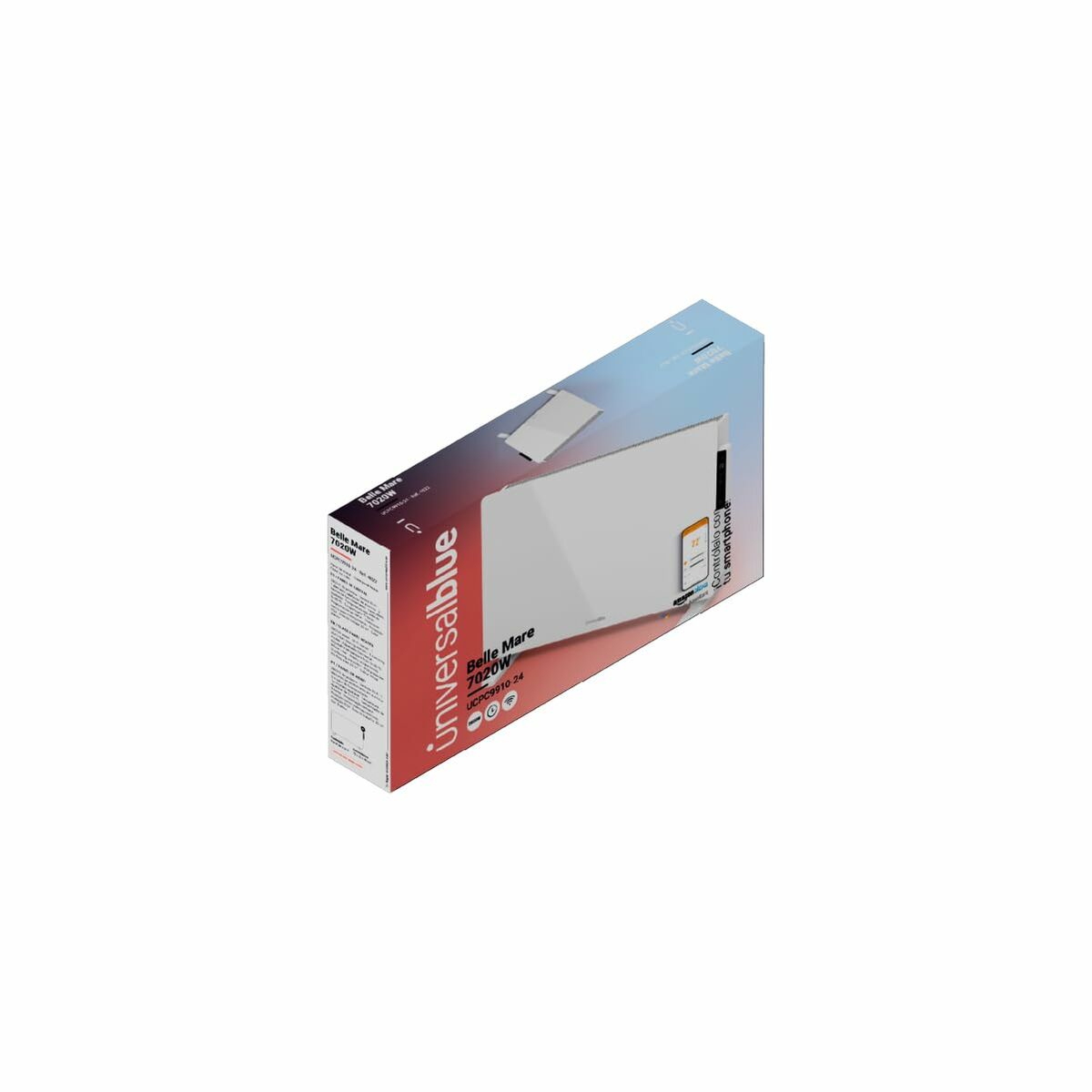 Keramisk delad värmefläkt för vägg Universal Blue 4022-UCPC9910-2 Vit - 2