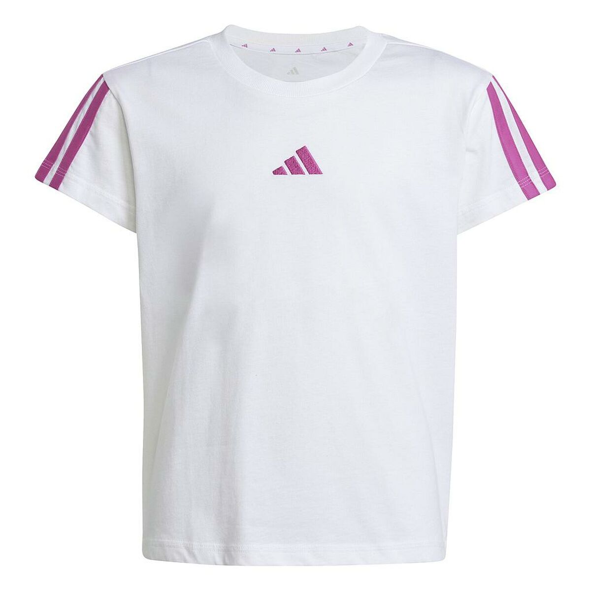 Barn T-shirt med kortärm Adidas JG 3S TEE 160 JN6494 Vit