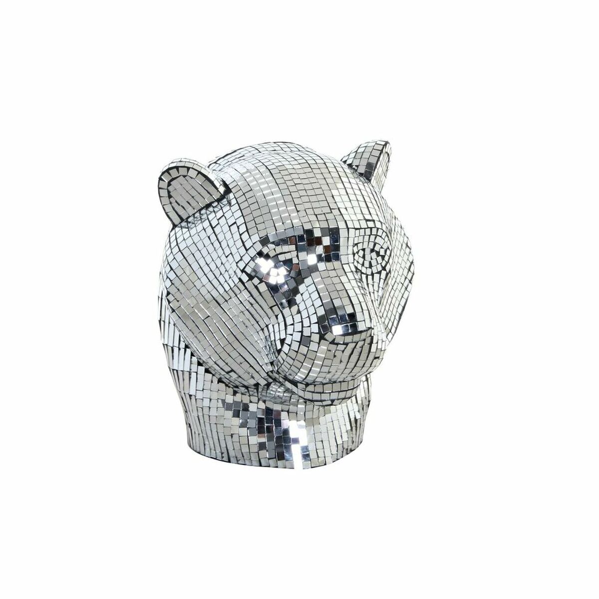 Prydnadsfigur DKD Home Decor Silvrig Leopard Harts (31 x 27 x 32 cm) - 4