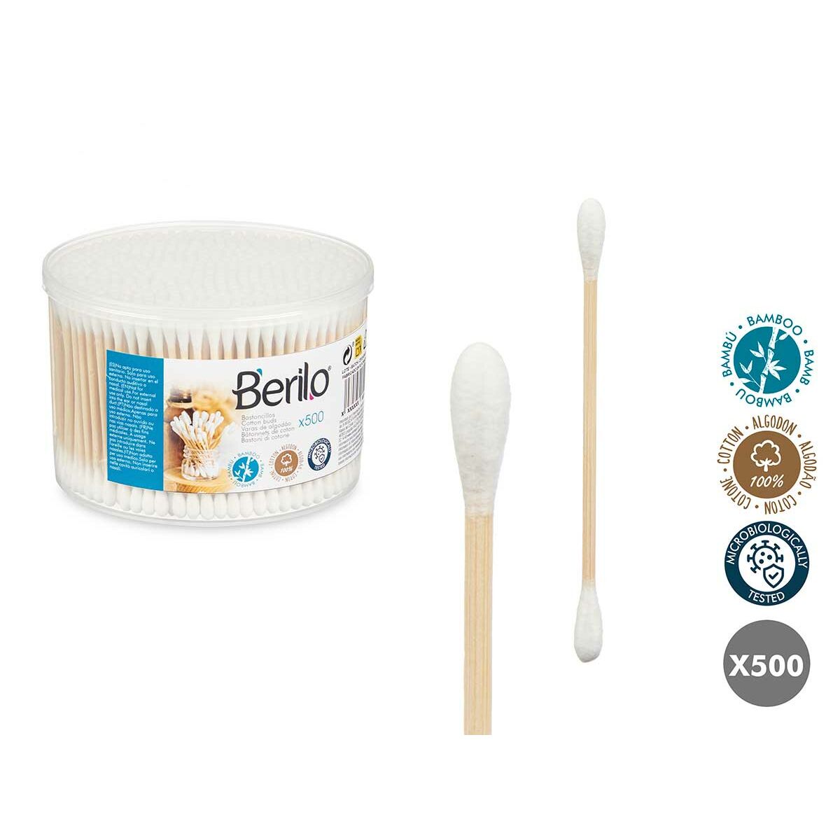 Bomullstops Berilo Bomull Bambu 6 antal - 3